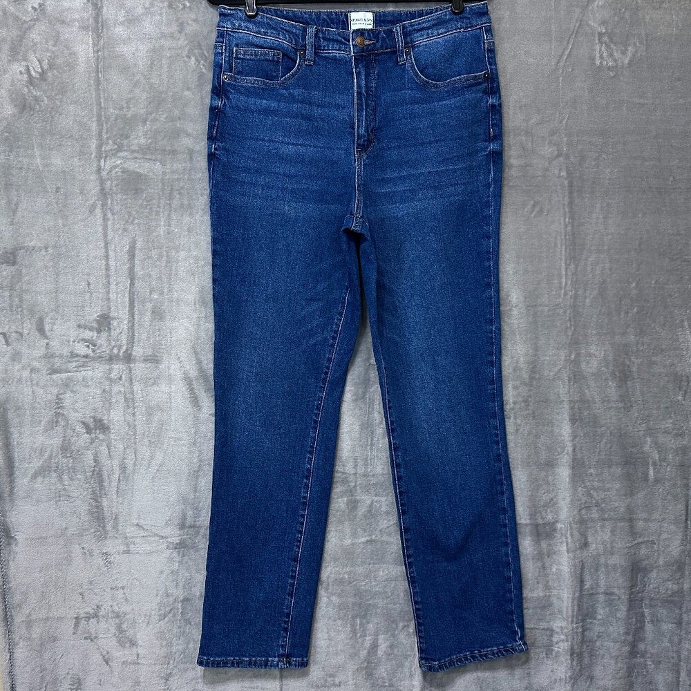 Crown & Ivy High-Rise Vintage Straight Jeans Sz 12 Medium Wash